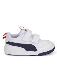 Buty do chodzenia dla dzieci Puma Multiflex SL V PS. Zapięcie: rzepy. Kolor: wielokolorowy, niebieski, biały. Materiał: materiał, syntetyk. Szerokość cholewki: normalna. Sport: turystyka piesza #1