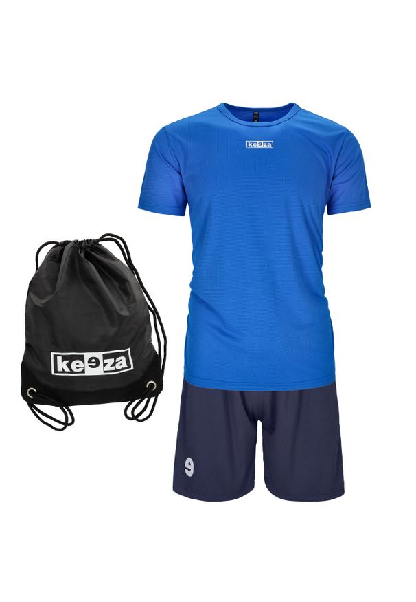 KEEZA - Wyprawka szkolna - Koszulka, spodenki, worek.. Kolor: niebieski. Sport: piłka nożna
