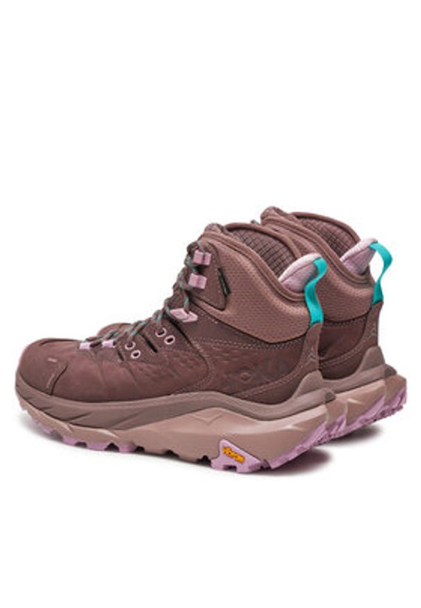 HOKA - Hoka Trekkingi Kaha 3 Gtx GORE-TEX 1123156 Bordowy. Kolor: czerwony. Materiał: nubuk, skóra