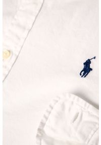 Polo Ralph Lauren - Koszula. Typ kołnierza: polo. Kolor: biały. Materiał: tkanina. Wzór: gładki #6