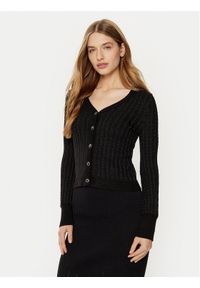 Guess Kardigan W5RR05 Z3KT0 Czarny Regular Fit. Kolor: czarny. Materiał: wiskoza #1