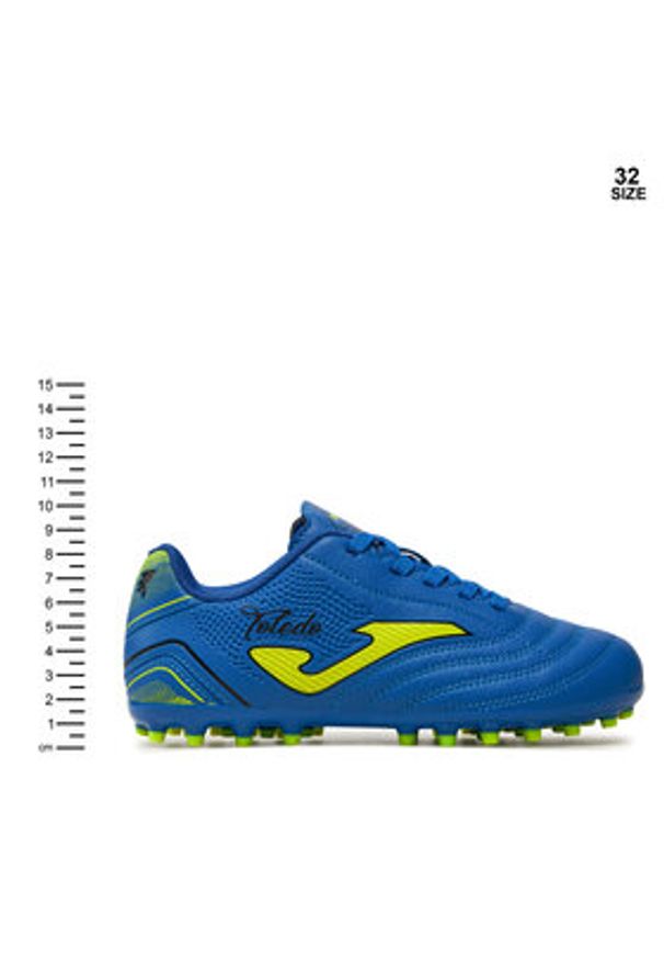 Joma Buty do piłki nożnej Toledo Jr TOJW2404AG Niebieski. Kolor: niebieski. Materiał: skóra
