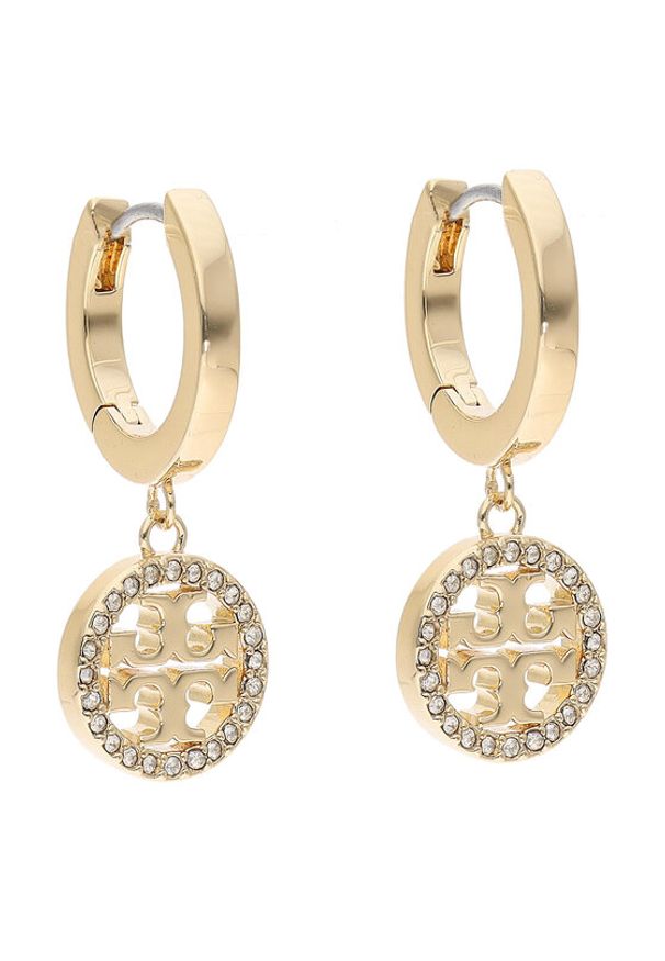 Tory Burch Kolczyki Miller Pave Hoop Earring 87041 Złoty. Materiał: złote. Kolor: złoty