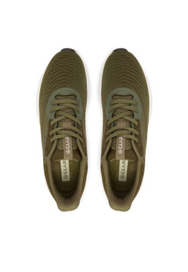 Clarks Sneakersy Pace Move 26186614 Zielony. Kolor: zielony. Materiał: materiał