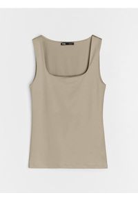 Sinsay - Klasyczny top - beżowy. Kolor: beżowy. Styl: klasyczny #1