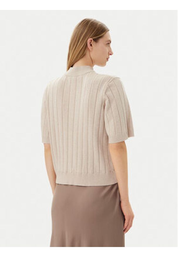 Bruuns Bazaar Sweter Anemones BBW4521 Beżowy Regular Fit. Kolor: beżowy. Materiał: wiskoza