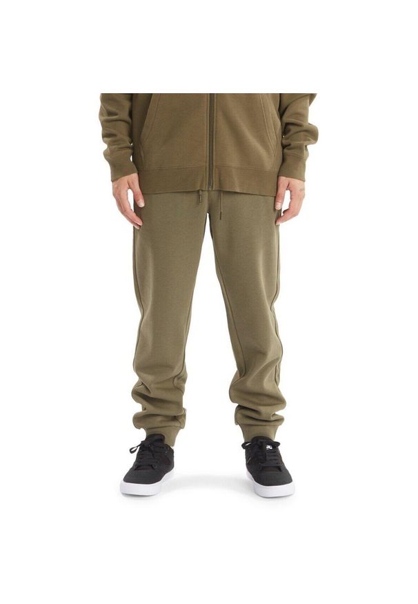 Spodnie męskie DC Shoes Riot. Kolor: zielony. Materiał: bawełna, materiał. Sport: skateboard