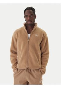 Adidas - adidas Polar Trefoil Essentials Teddy JW3530 Beżowy Loose Fit. Kolor: beżowy. Materiał: syntetyk #1