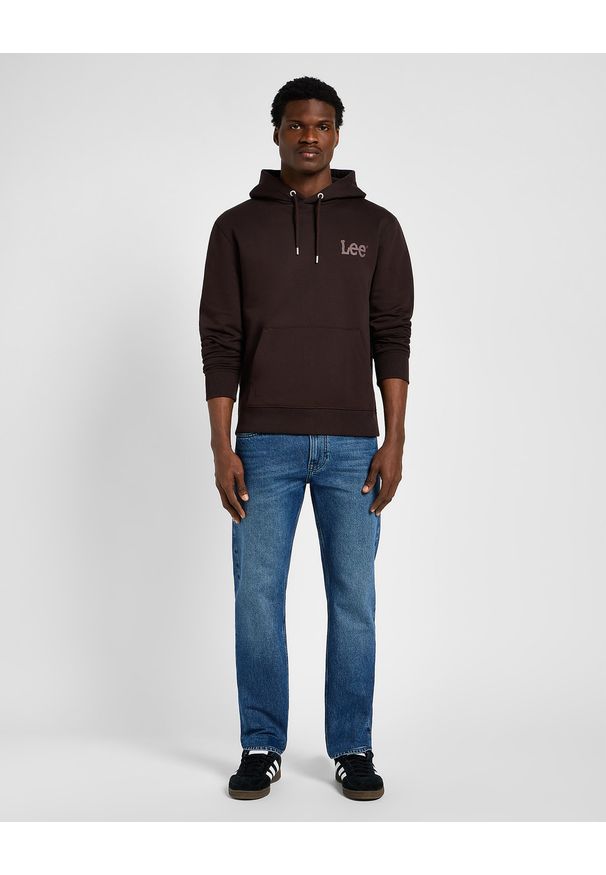 Lee - LEE MĘSKA BLUZA Z KAPTUREM WOBBLY LEE HOODIE ESPRESSO 112358005 LM54007765. Typ kołnierza: kaptur
