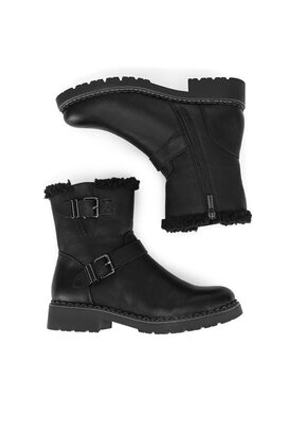 Clara Barson Botki WS2862-05 Czarny. Kolor: czarny. Materiał: materiał