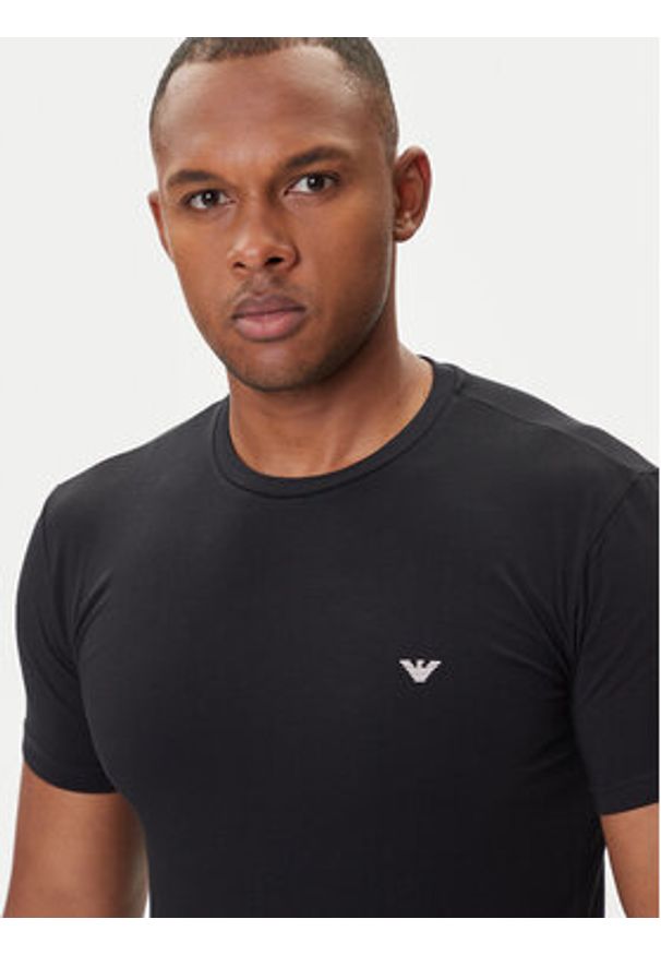 Emporio Armani Underwear T-Shirt EM000379 AF14133 UC001 Czarny Fitted Fit. Kolor: czarny. Materiał: bawełna