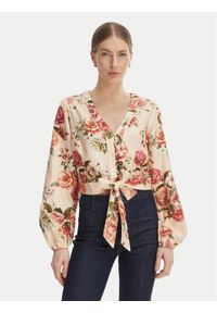 Guess Bluzka W6GHA4 W2565 Pomarańczowy Regular Fit. Kolor: pomarańczowy. Materiał: wiskoza #1