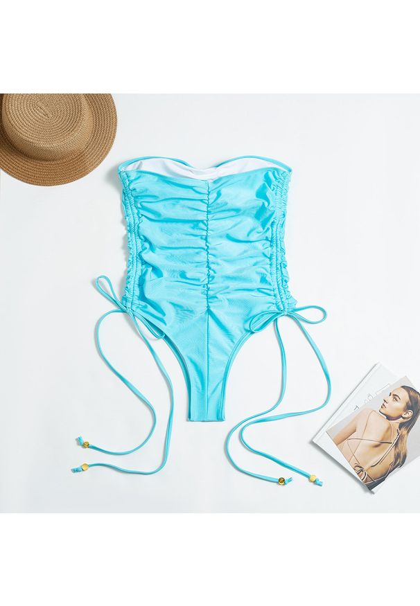 Intica - Jednoczęściowy strój kąpielowy bodycon z regulowanymi ramiączkami Raimonda. Kolor: czarny. Materiał: tkanina