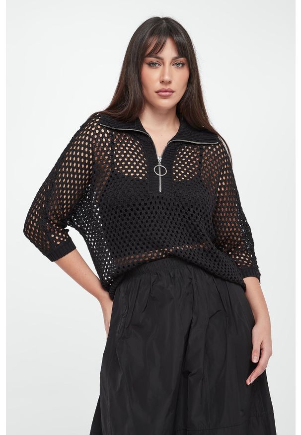 Joseph Ribkoff - Bluzka damska ażurowa JOSEPH RIBKOFF. Wzór: ażurowy