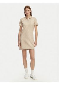 Lacoste Sukienka codzienna EF2655 Beżowy jasny Slim Fit. Okazja: na co dzień. Kolor: beżowy. Materiał: bawełna. Typ sukienki: proste. Styl: casual #5