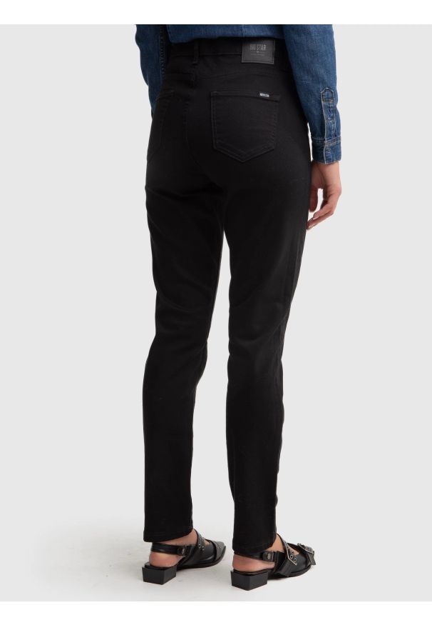Big-Star - Jeansy damskie slim z wysokim stanem czarne Kitty High Waist 915. Okazja: do pracy, na co dzień. Stan: podwyższony. Kolor: czarny. Styl: elegancki, casual