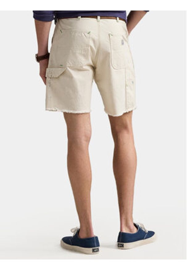 Polo Ralph Lauren Szorty materiałowe 710963172001 Biały Relaxed Fit. Kolor: biały. Materiał: bawełna