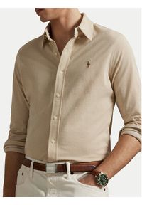 Polo Ralph Lauren Koszula 710979488004 Beżowy Regular Fit. Typ kołnierza: polo. Kolor: beżowy. Materiał: bawełna #4
