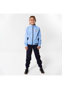 MANCHESTER CITY - Dres piłkarski dziecięcy Manchester City. Kolor: niebieski. Materiał: dresówka. Styl: sportowy #1