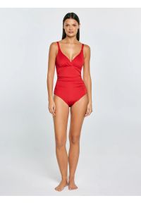 Big-Star - Kostium kąpielowy jednoczęściowy czerwony Sallsa 603. Kolor: czerwony. Wzór: nadruk #5