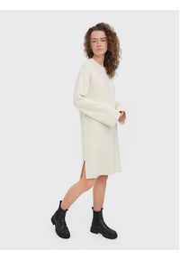 Vero Moda Sukienka dzianinowa Gold 10271183 Écru Loose Fit. Materiał: wiskoza #4