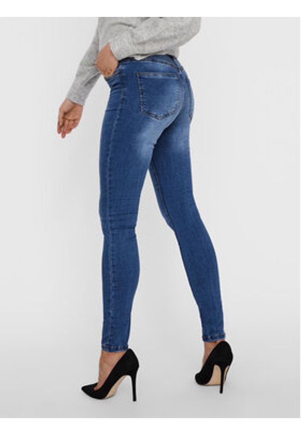 Vero Moda Jeansy Tanya 10222531 Granatowy Skinny Fit. Kolor: niebieski