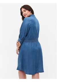 Zizzi Sukienka jeansowa V90120M Niebieski Regular Fit. Kolor: niebieski. Materiał: lyocell #4