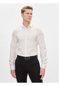 Calvin Klein Koszula K10K112301 Biały Slim Fit. Kolor: biały. Materiał: bawełna #3