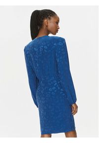 Hugo - HUGO Sukienka codzienna Kaminna 50504499 Niebieski Regular Fit. Okazja: na co dzień. Kolor: niebieski. Materiał: wiskoza. Typ sukienki: proste. Styl: casual #4