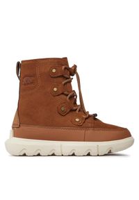 sorel - Sorel Śniegowce Youth Sorel Explorer™ Lace Wp NY4897-242 Brązowy. Kolor: brązowy