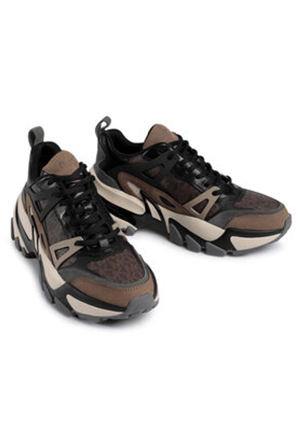 MICHAEL Michael Kors Sneakersy Nick 42F0PEFS1Q Brązowy. Kolor: brązowy. Materiał: skóra