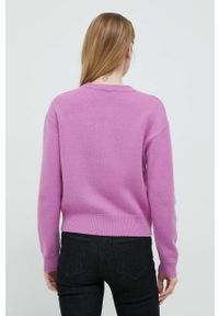 Pinko sweter wełniany damski kolor fioletowy. Kolor: fioletowy. Materiał: wełna #4
