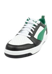 Puma - Męskie Buty Sportowe Rebound V6 Ze Skóry Ekologicznej. Kolor: biały, czarny, wielokolorowy, zielony. Materiał: skóra ekologiczna. Sezon: zima. Styl: sportowy #1