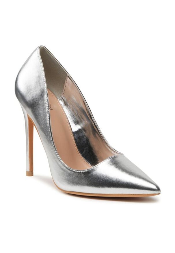 DeeZee Szpilki 92831-74 Srebrny. Kolor: srebrny. Materiał: skóra. Obcas: na szpilce