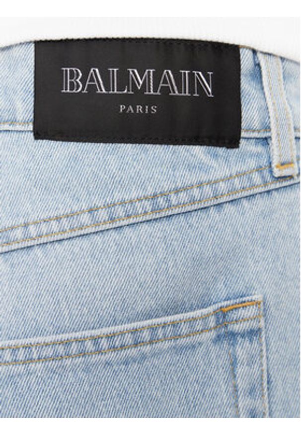 Balmain Jeansy DH1MI043DE59 Niebieski Regular Fit. Kolor: niebieski