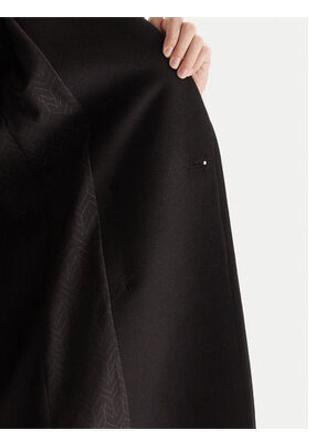 Patrizia Pepe Płaszcz wełniany 2O0195 A171 Czarny Regular Fit. Kolor: czarny. Materiał: wełna