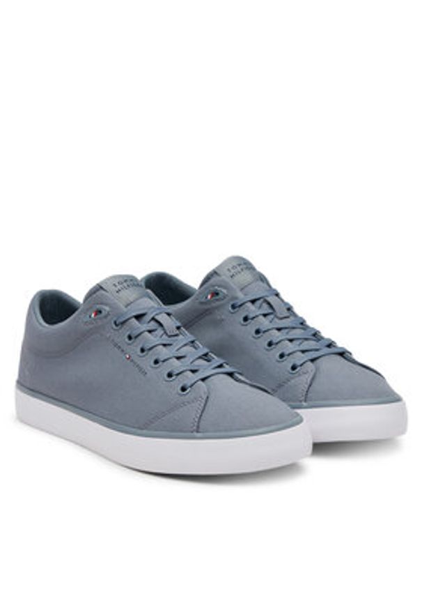 TOMMY HILFIGER - Tommy Hilfiger Tenisówki Th Hi Vulc Low Core Canvas FM0FM05396 Szary. Kolor: szary. Materiał: materiał