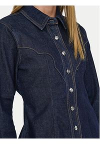 only - ONLY Koszula jeansowa Perla 15359156 Granatowy Slim Fit. Kolor: niebieski. Materiał: bawełna #5