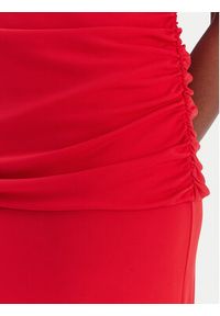 TOMMY HILFIGER - Tommy Hilfiger Sukienka koktajlowa Festive WW0WW47872 Czerwony Slim Fit. Kolor: czerwony. Materiał: wiskoza. Styl: wizytowy #3