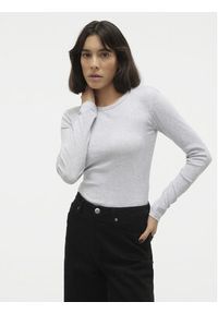 Vero Moda Bluzka Chloe 10306897 Szary Slim Fit. Kolor: szary. Materiał: bawełna #4