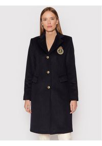 Lauren Ralph Lauren Płaszcz wełniany Sb Crest Patrch Wl Ct 297853841001 Granatowy Regular Fit. Kolor: niebieski. Materiał: syntetyk #1