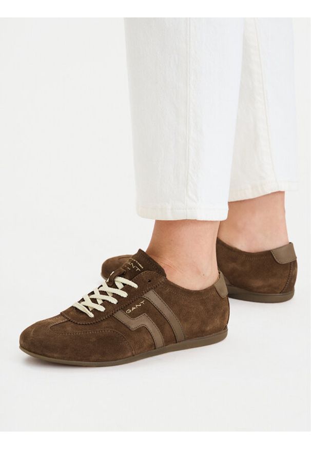 GANT - Gant Sneakersy 32533276 Brązowy. Kolor: brązowy. Materiał: skóra, zamsz