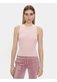 Juicy Couture Top Beckham JCBLV223811 Różowy Slim Fit. Kolor: różowy. Materiał: bawełna