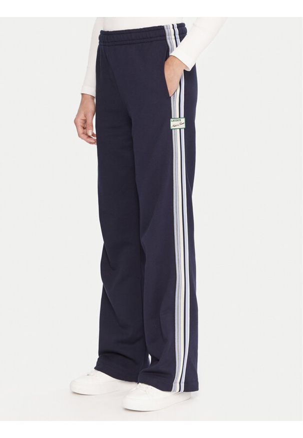 Lacoste Spodnie dresowe XF5250 Granatowy Regular Fit. Kolor: niebieski. Materiał: dresówka