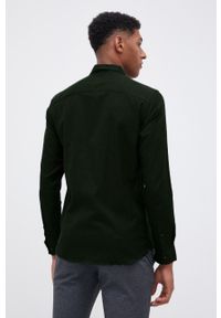 Premium by Jack&Jones - Koszula bawełniana. Typ kołnierza: button down. Kolor: zielony. Materiał: bawełna. Długość rękawa: długi rękaw. Długość: długie. Wzór: gładki #4