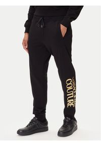 Versace Jeans Couture Spodnie dresowe 79GAAT05 Czarny Regular Fit. Kolor: czarny. Materiał: bawełna