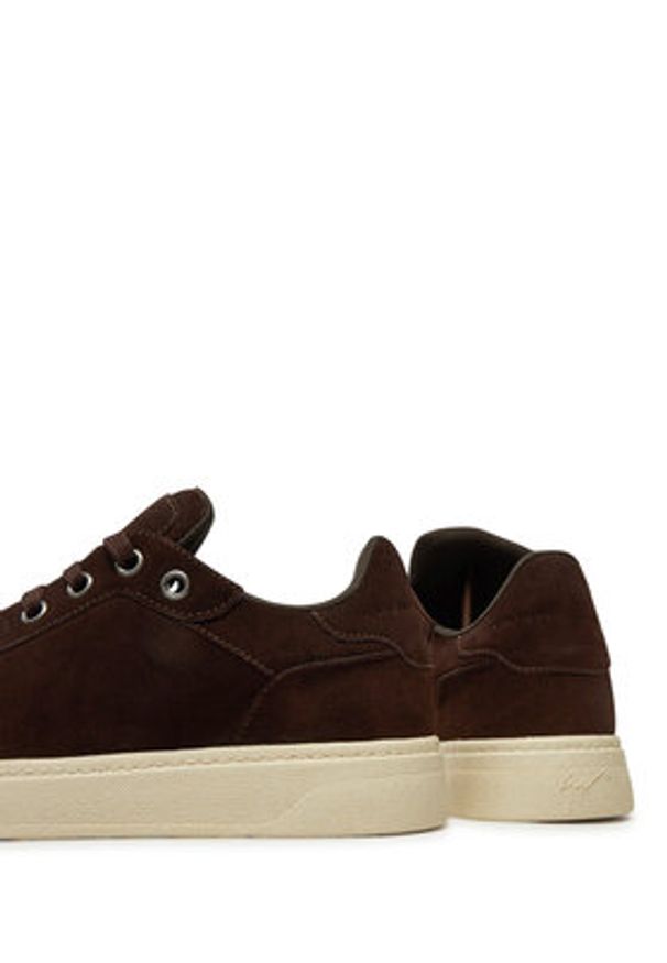 Giuseppe Zanotti Sneakersy RU40008 Brązowy. Kolor: brązowy. Materiał: zamsz, skóra