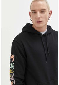Billabong bluza x Keith Haring męska kolor czarny z kapturem z nadrukiem. Typ kołnierza: kaptur. Kolor: czarny. Długość rękawa: długi rękaw. Długość: długie. Wzór: nadruk #2