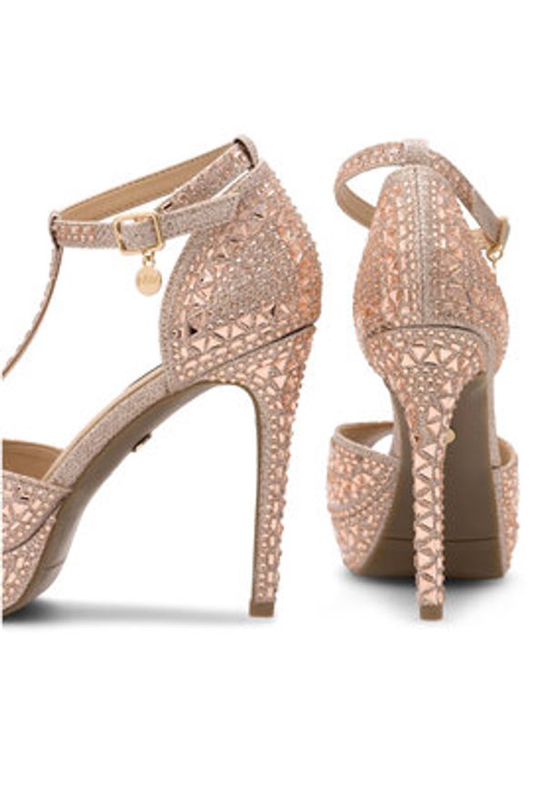 Nine West Sandały NISA SY015-1NW Różowy. Kolor: różowy. Materiał: materiał