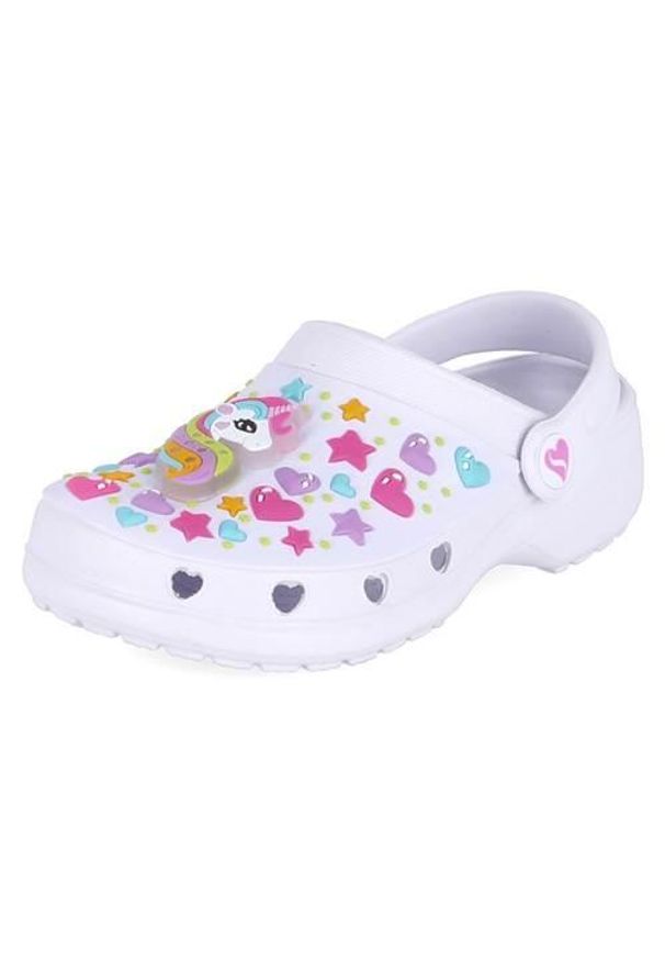skechers - Buty do chodzenia dla dzieci Skechers Unicorn Delight. Kolor: biały. Materiał: guma, materiał, syntetyk